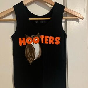 Hooters Black Tank Top with Owl Design